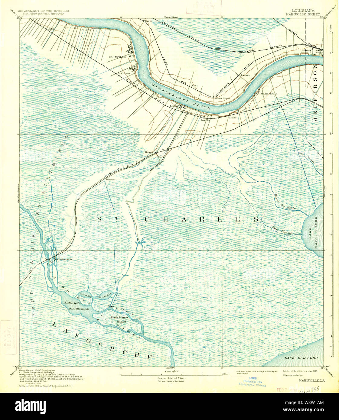 Hahnville louisiana map hires stock photography and images Alamy
