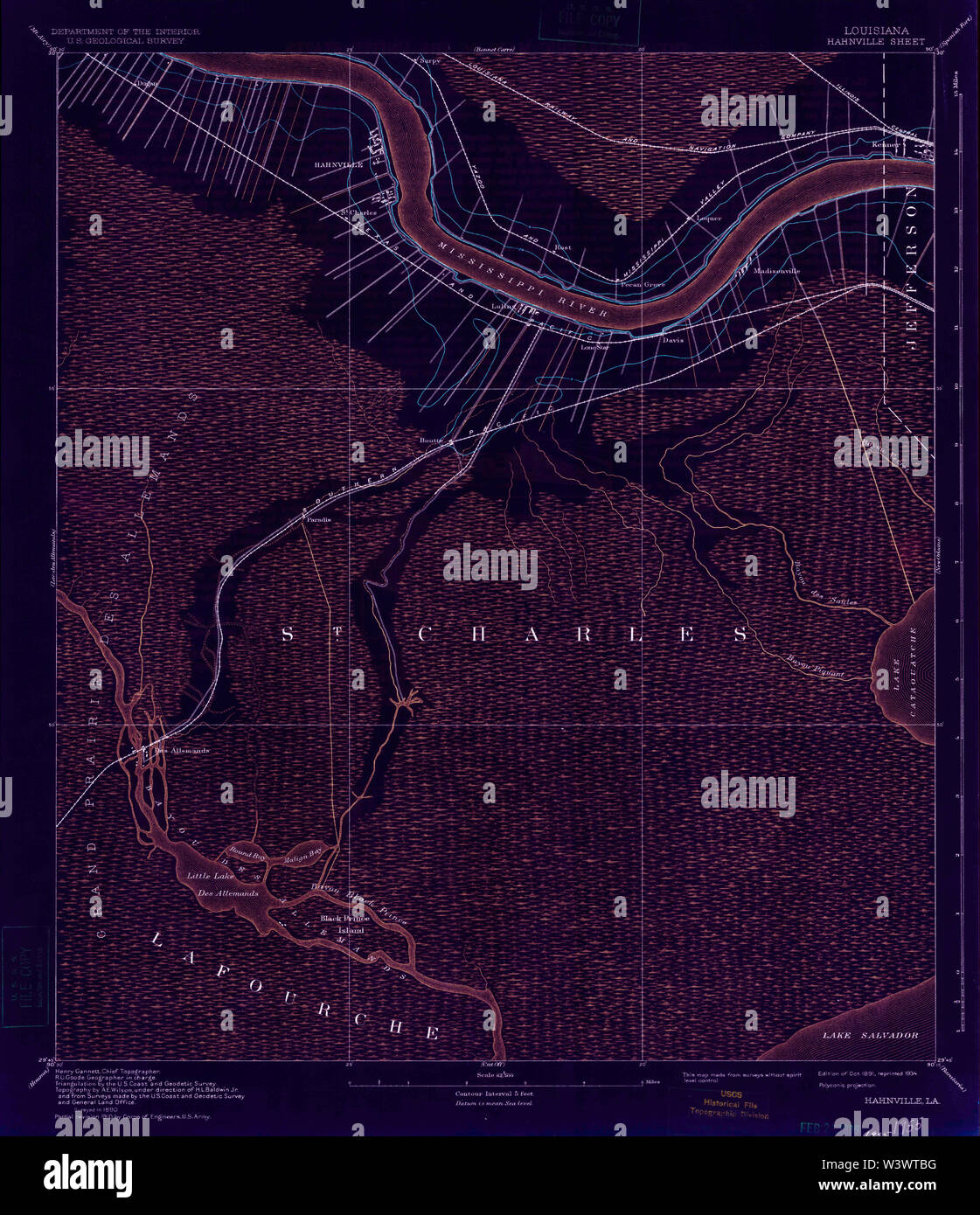 Hahnville louisiana map hires stock photography and images Alamy