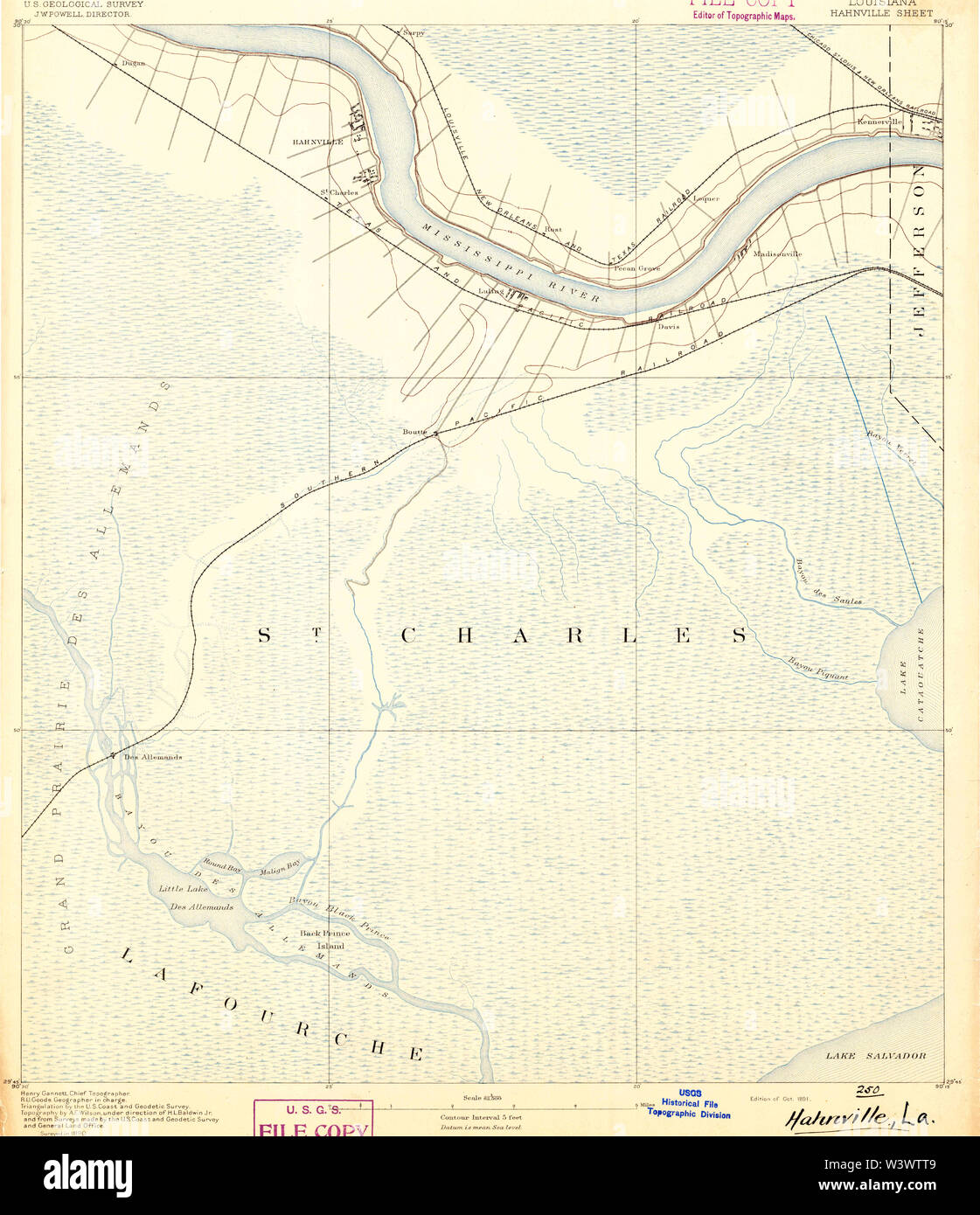 Map Of Hahnville High Resolution Stock Photography and Images Alamy