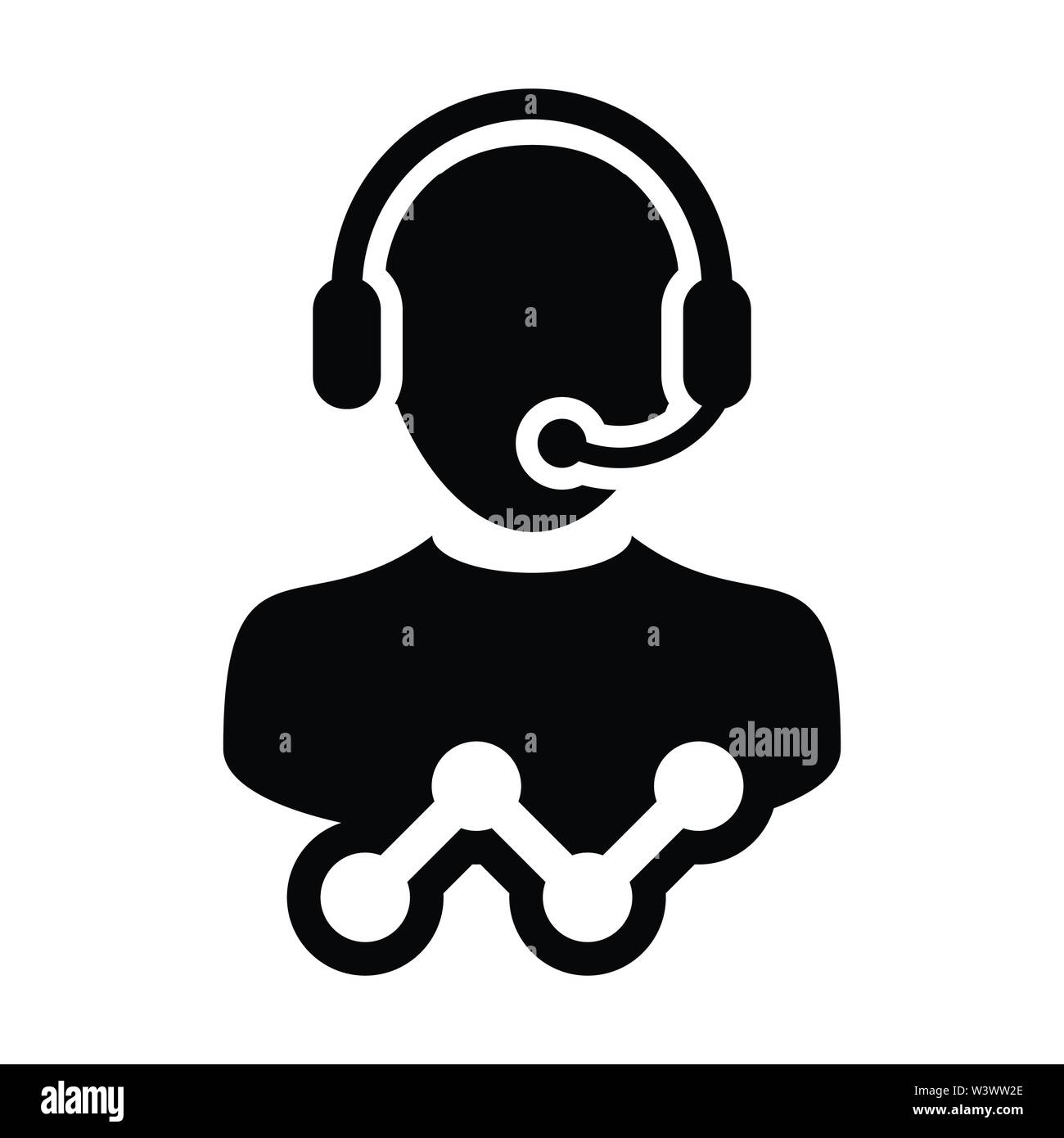 Hotline icon vector male data customer support service person profile ...