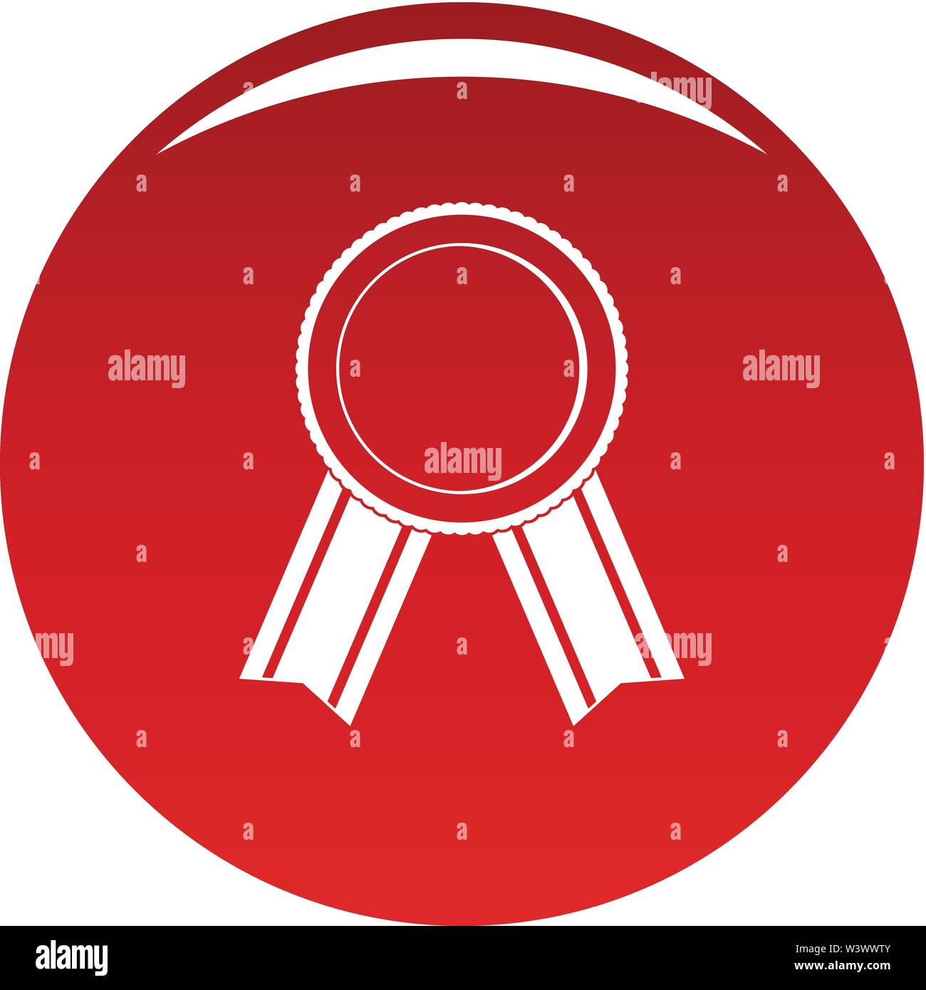 Award ribbon icon. Simple illustration of award ribbon vector icon for