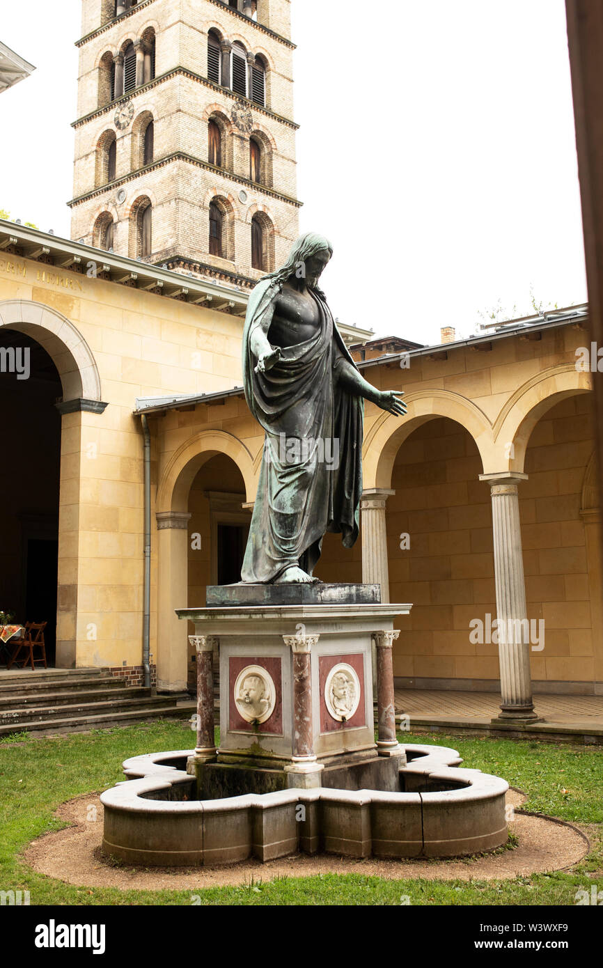 The Church of Peace (Friedenskirche) on the edge of the palace grounds in Park Sanssouci in Potsdam, Germany. Stock Photo