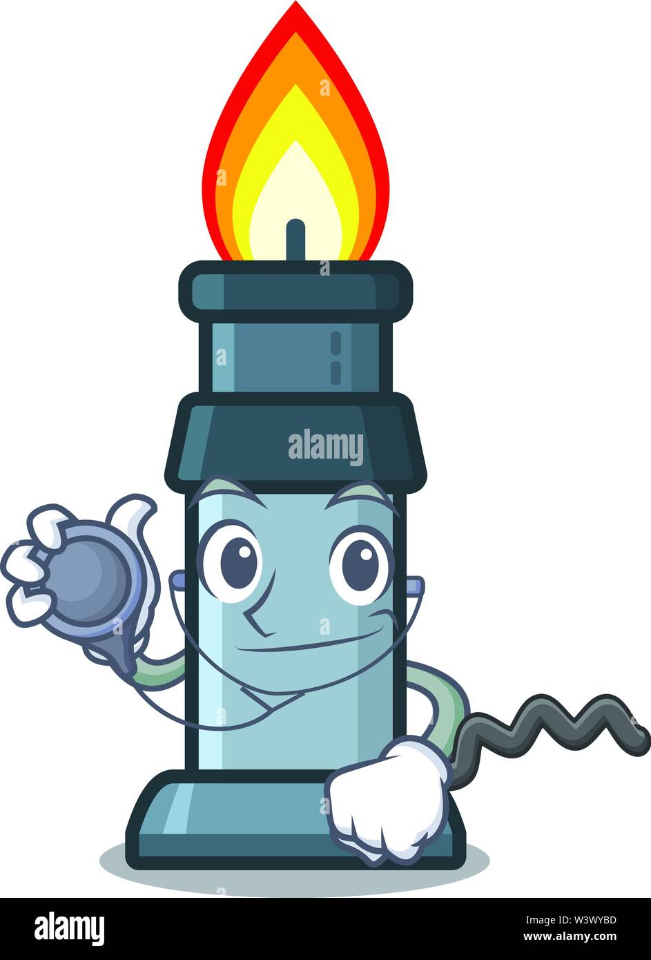 Doctor bunsen burner isolated with the cartoon vector illustrtaion