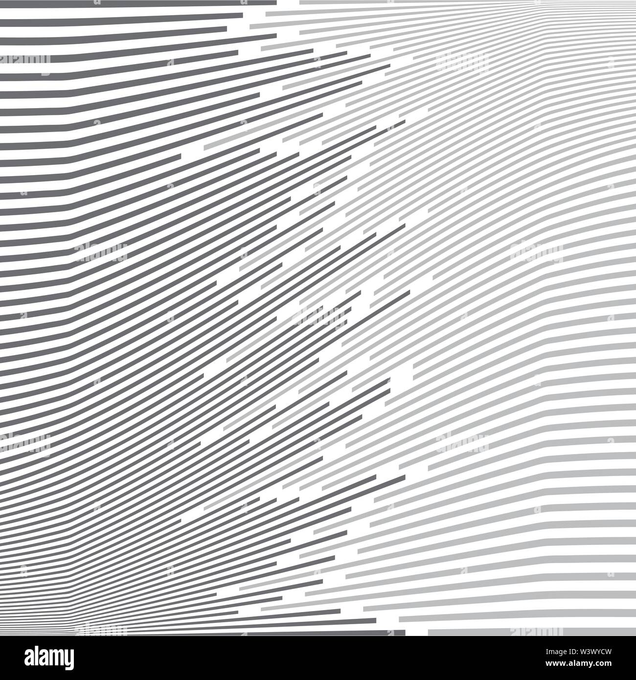 Abstract minimal design wave stripe gray and white line pattern background texture. vector illustration Stock Vector