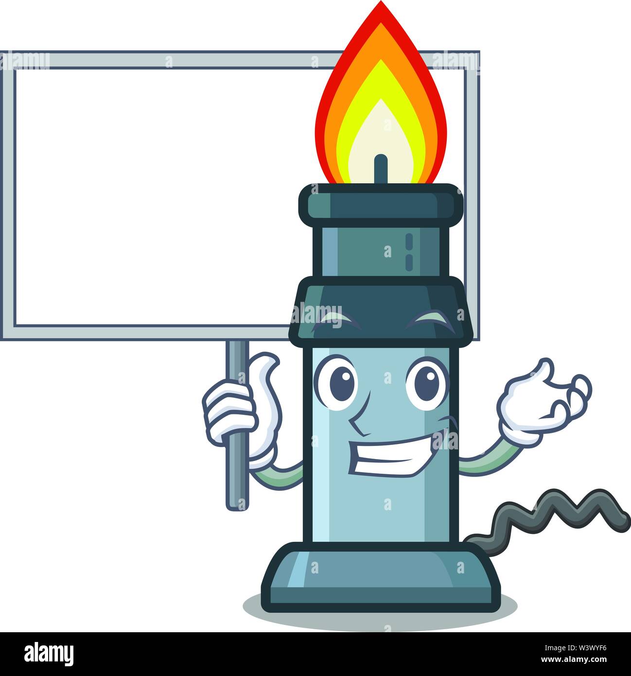 Bring board bunsen burner isolated with the cartoon vector illustrtaion