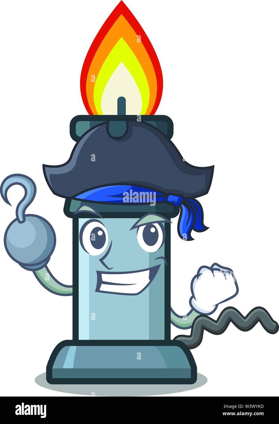 Pirate bunsen burner isolated with the cartoon vector illustrtaion