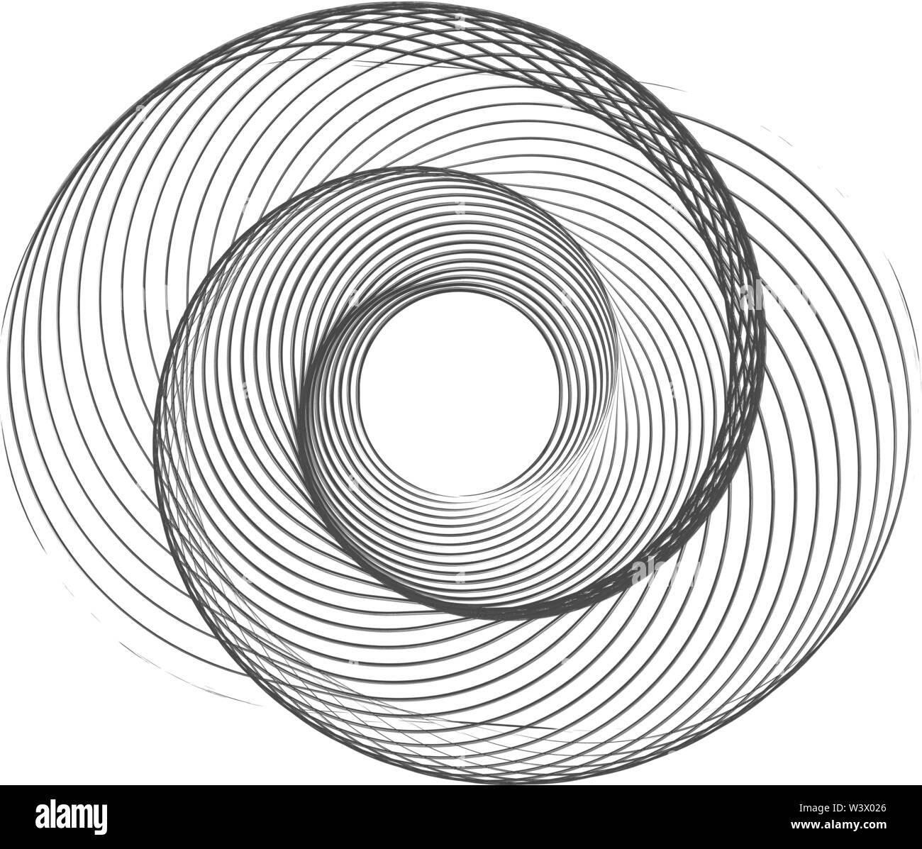 Abstract Round Spiral Template For The Logo Black Blob To Create 