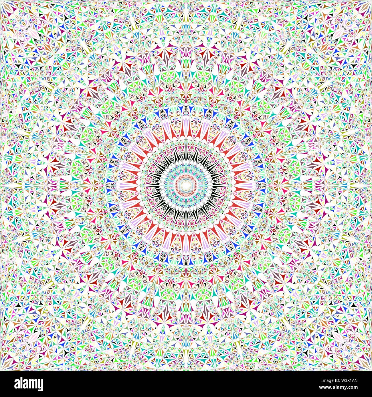 Colorful abstract seamless curved triangle mosaic tile kaleidoscope