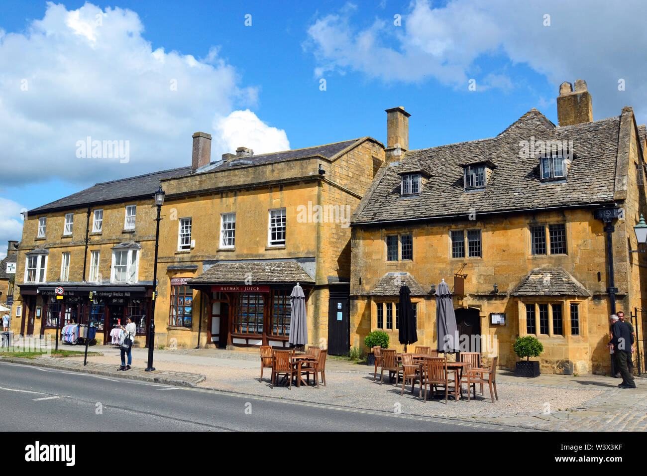 Shops in Broadway, Worcestershire, England, UK Stock Photo