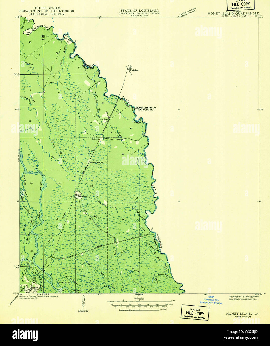 Honey island map hi-res stock photography and images - Alamy