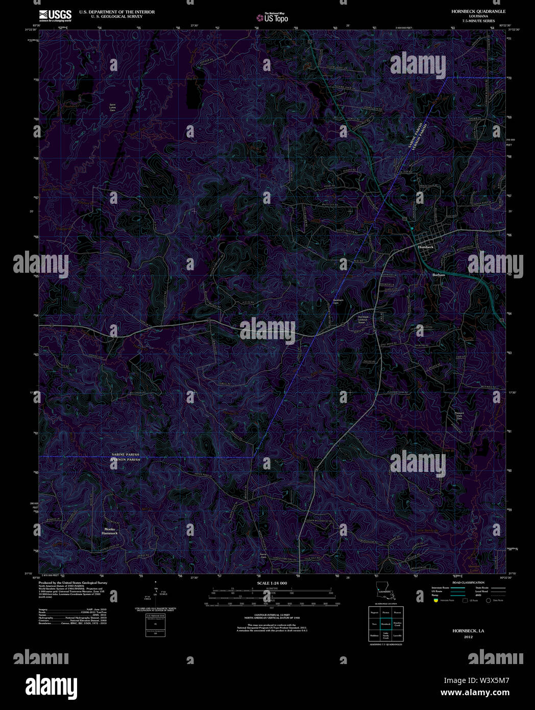 Hornbeck louisiana map hires stock photography and images Alamy
