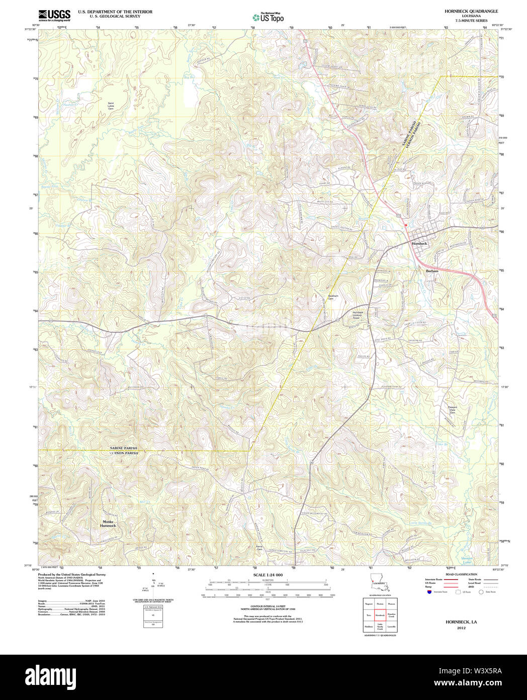 Map of hornbeck hires stock photography and images Alamy