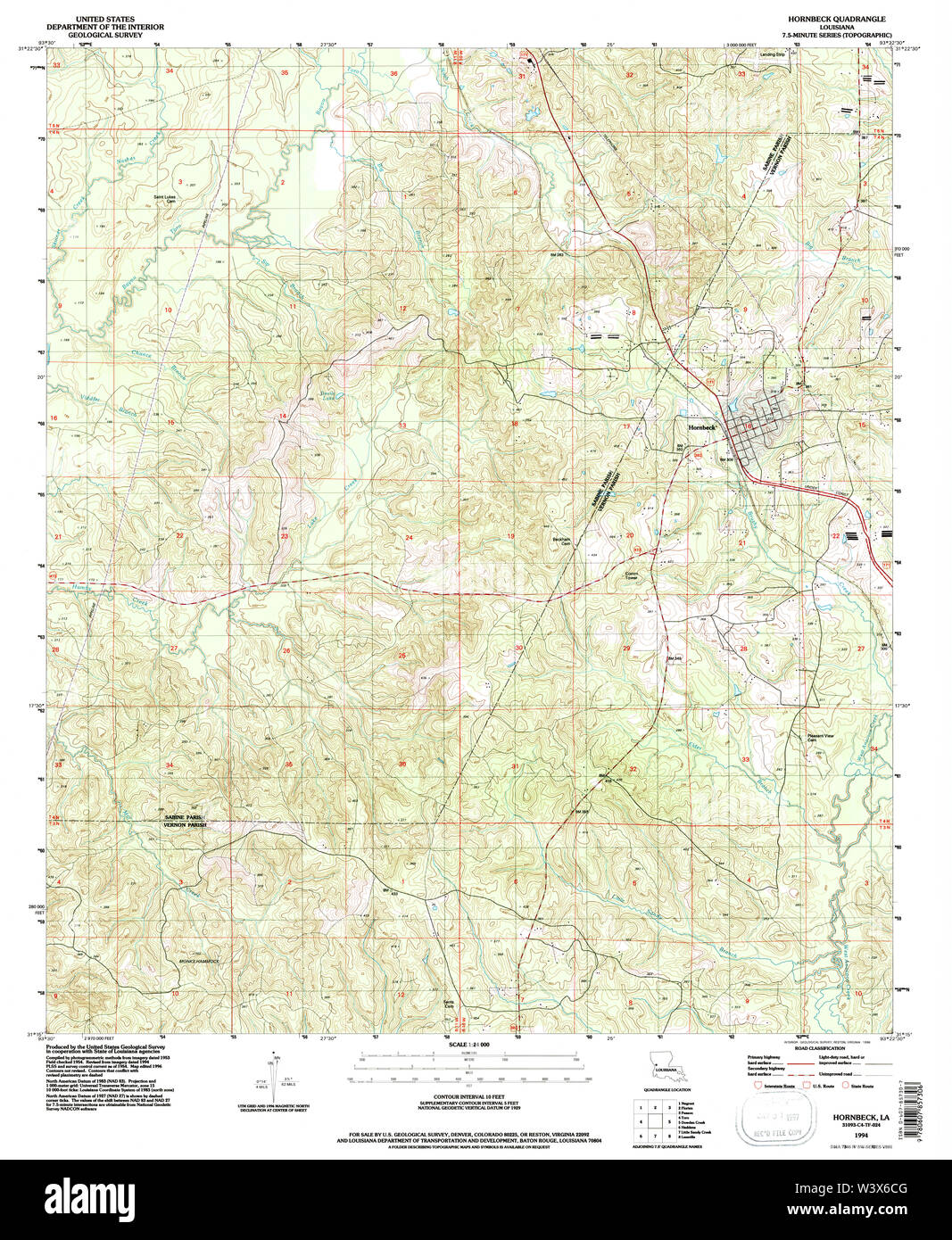 Hornbeck louisiana map hires stock photography and images Alamy