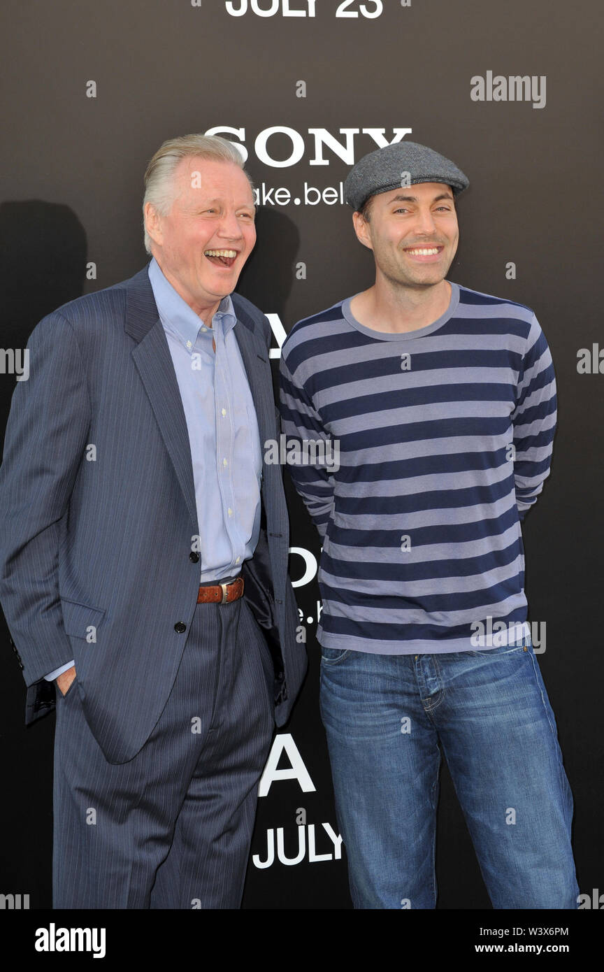 LOS ANGELES, CA. July 19, 2010: Jon Voight & son James Haven at the ...