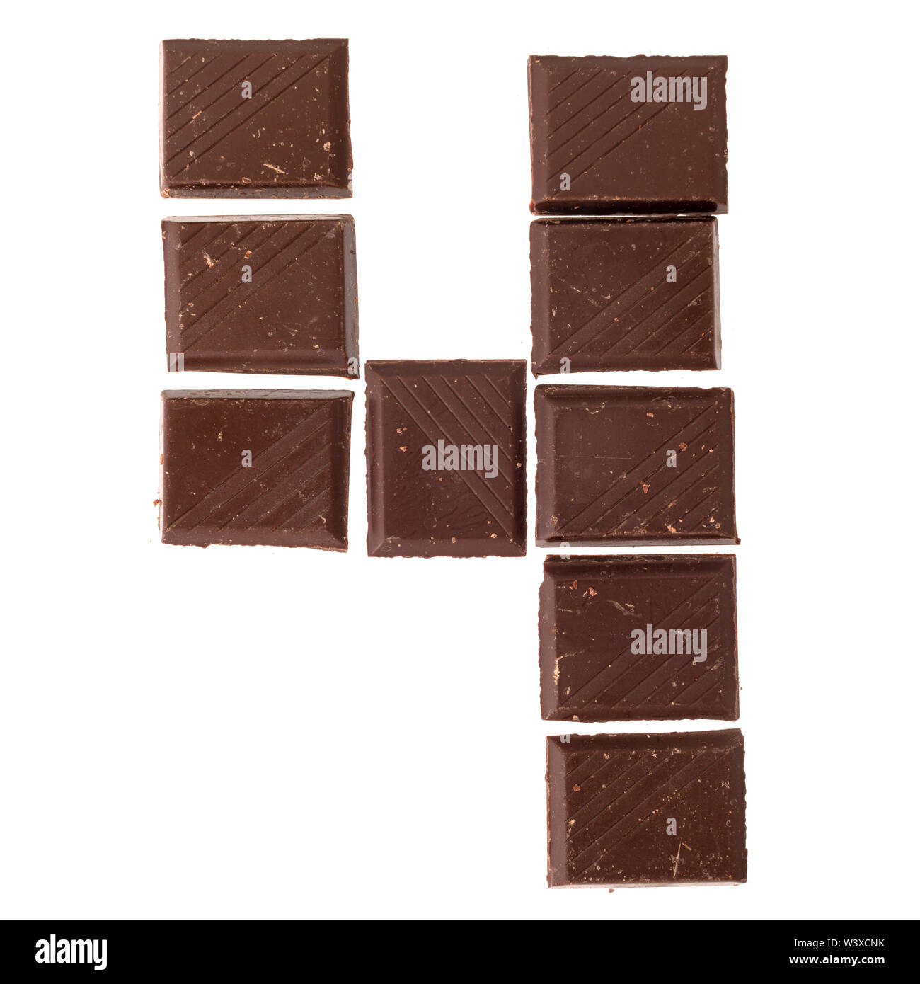 Isolate chocolate letter, alphabet Stock Photo