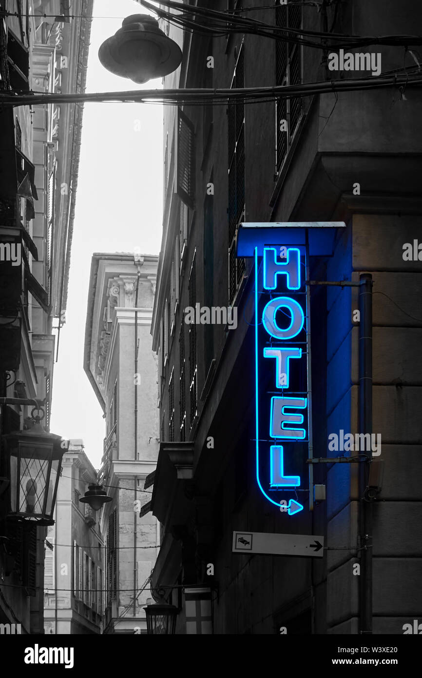 Neon sign black white hi-res stock photography and images - Alamy