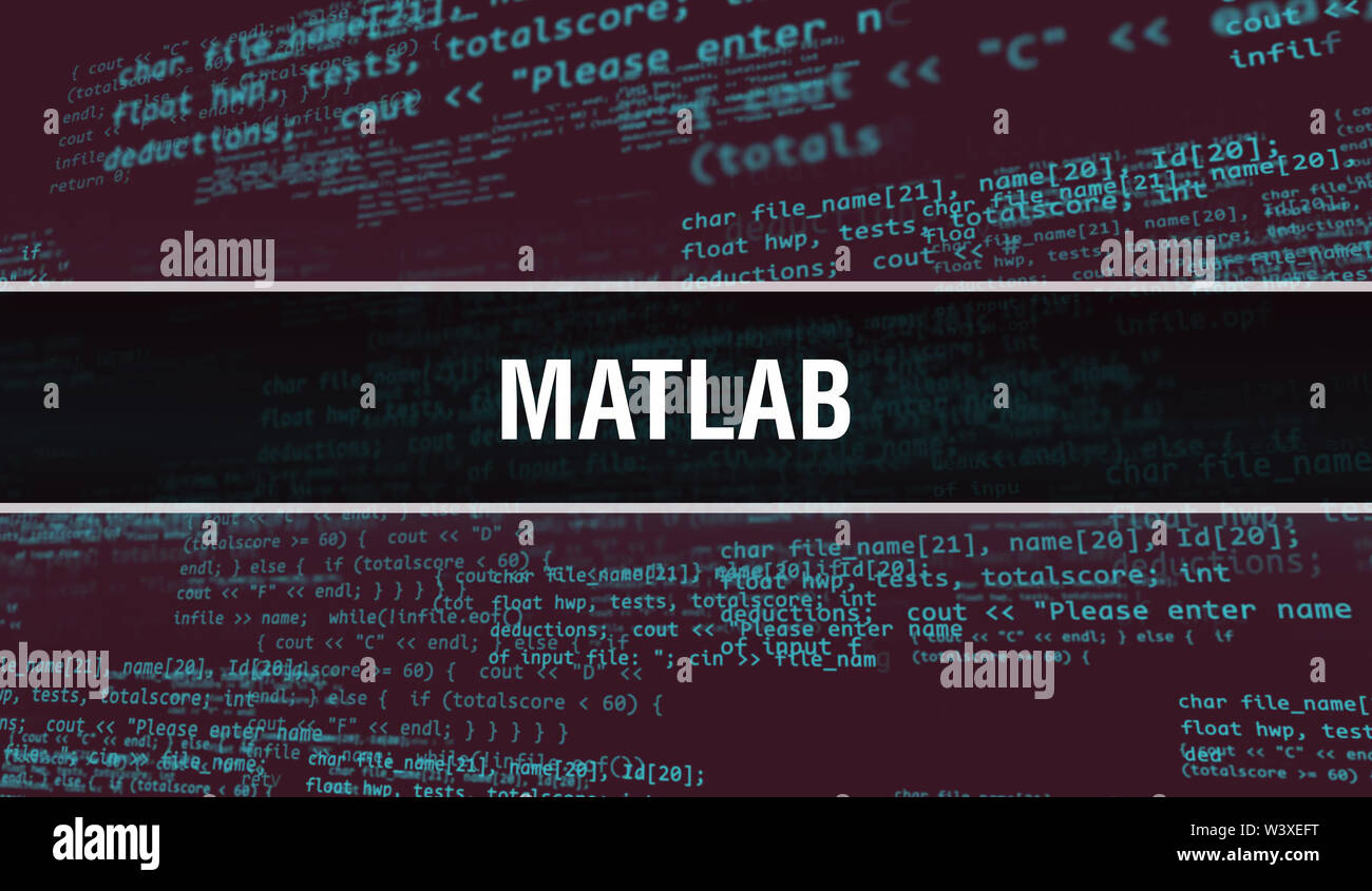 MATLAB concept with Random Parts of Program Code. MATLAB with Programming  code abstract technology background of software developer and Computer scr  Stock Photo - Alamy