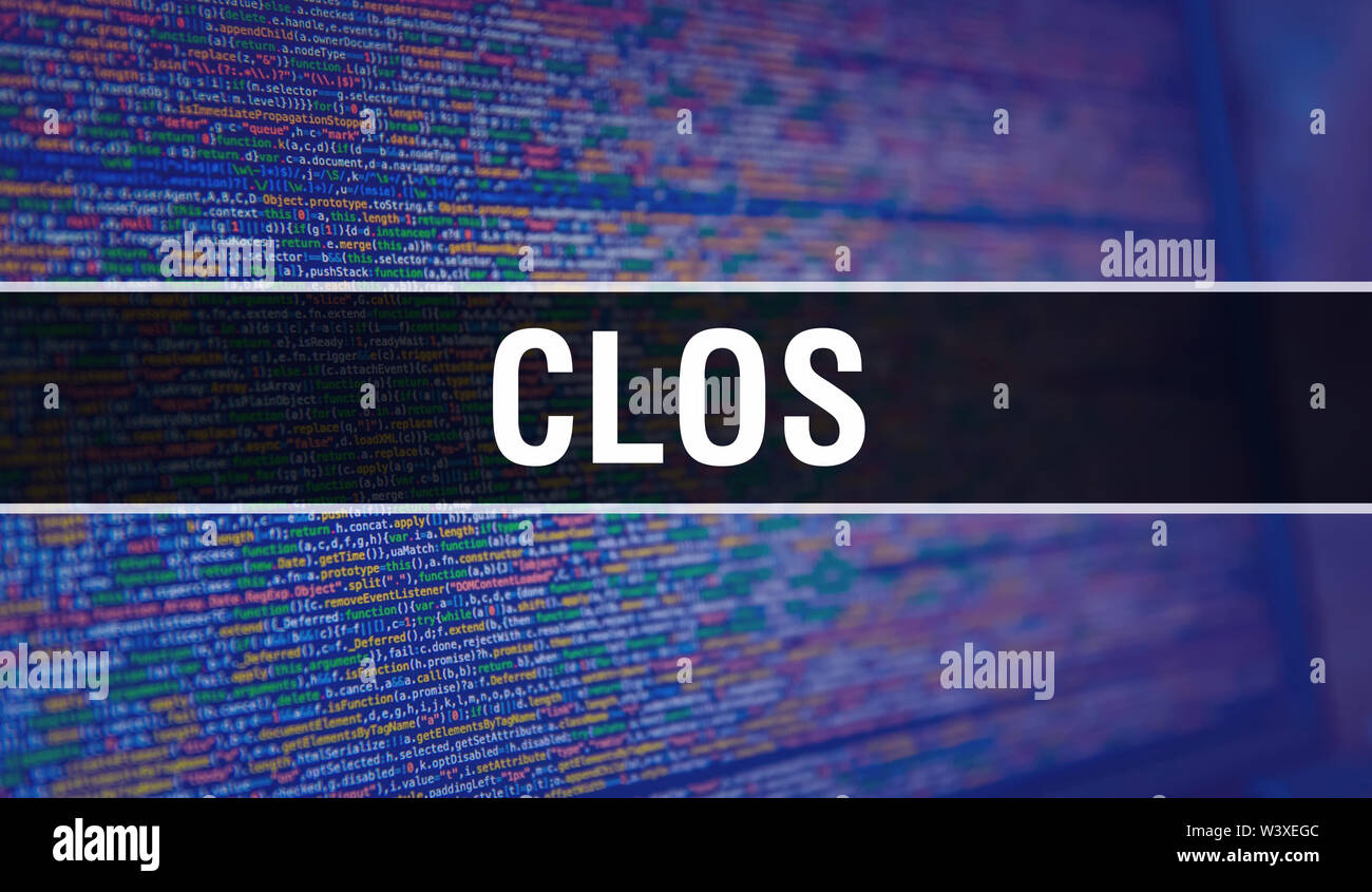 CLOS with Binary code digital technology background. Abstract ...