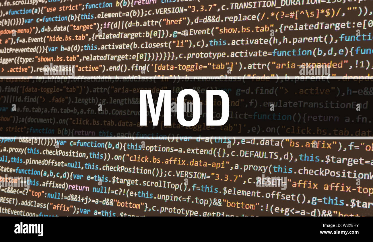Mod concept with Random Parts of Program Code. Mod with Programming ...
