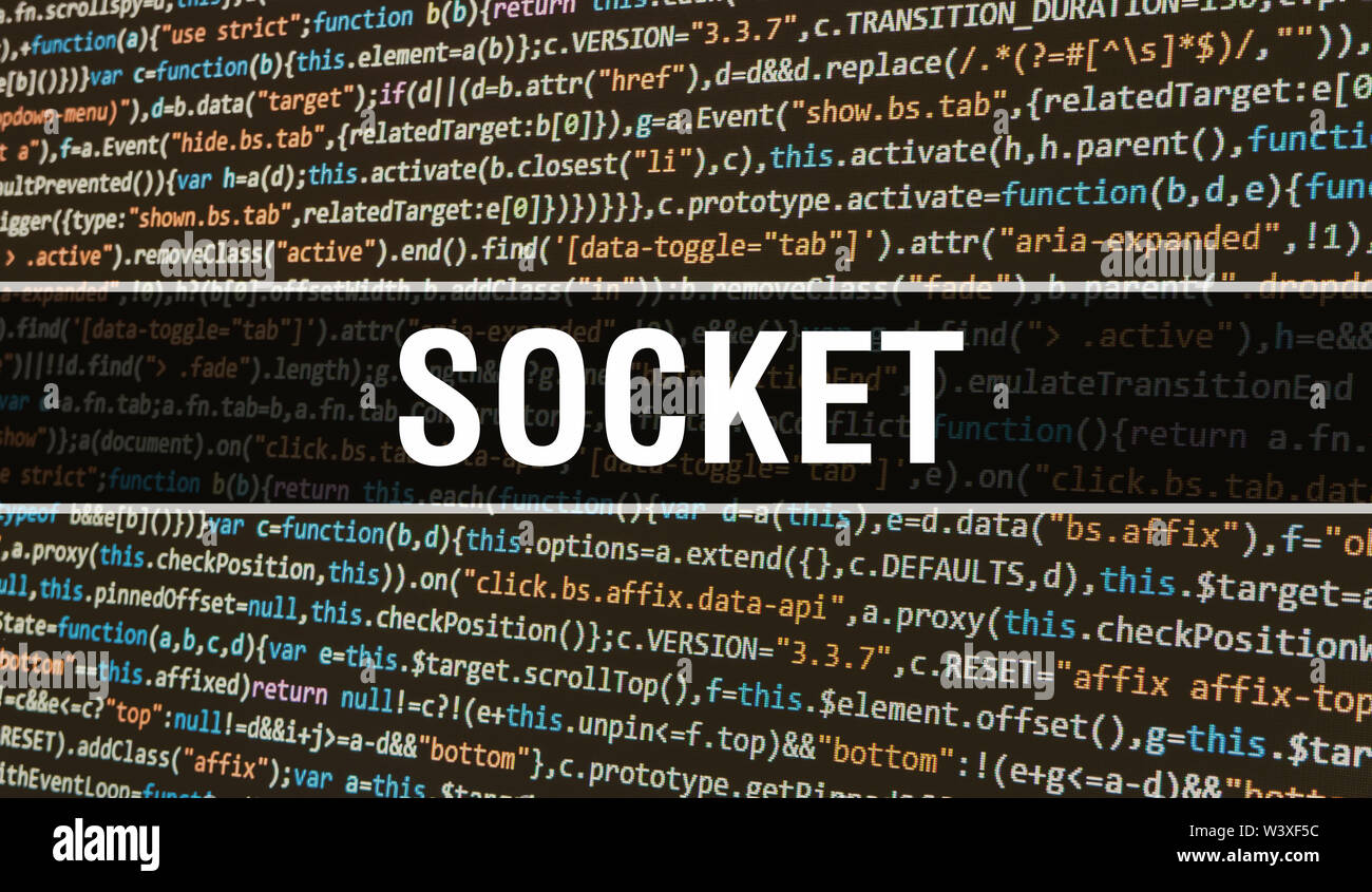 Socket concept with Random Parts of Program Code. Socket with ...