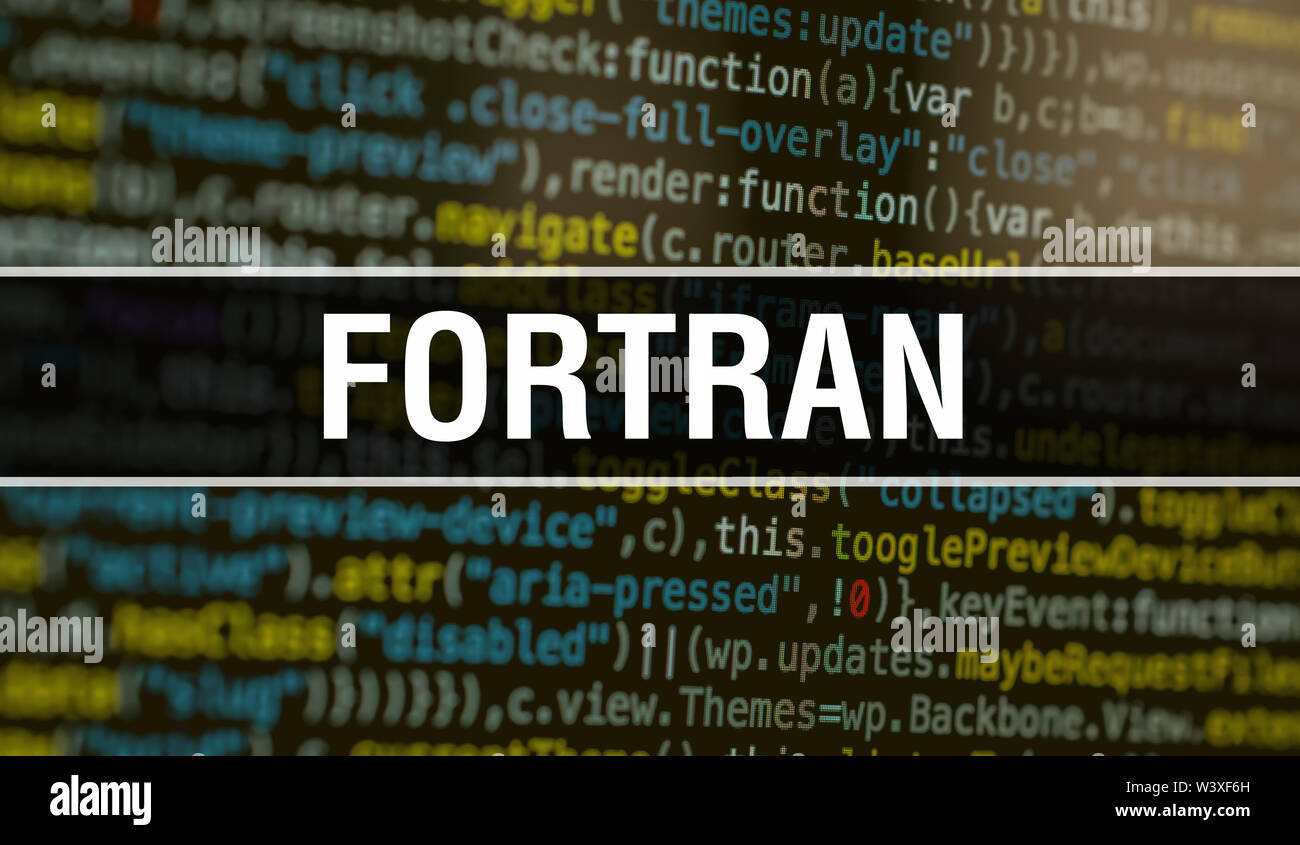 Fortran With Abstract Technology Binary Code Background Digital Binary Data And Secure Data Concept Software Web Developer Programming Code And For Stock Photo Alamy