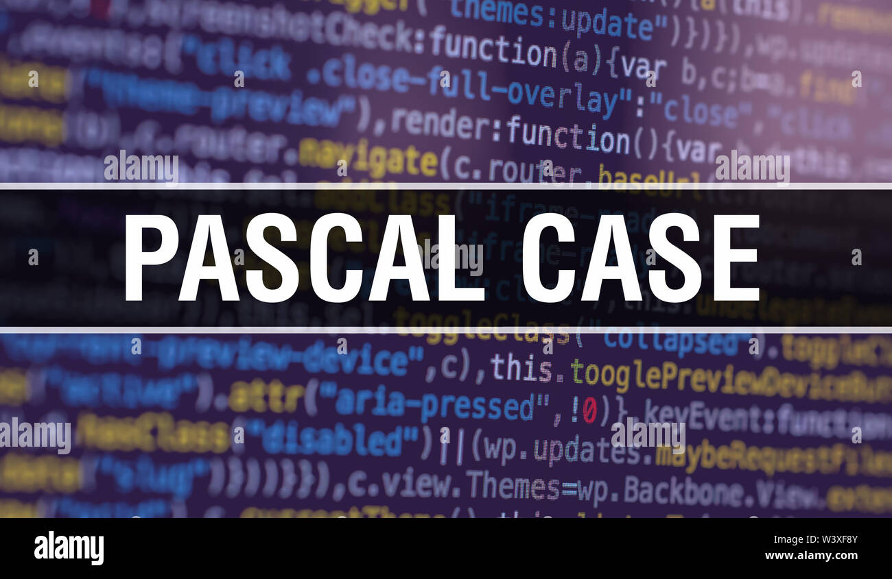 Pascal case with Abstract Technology Binary code Background.Digital ...