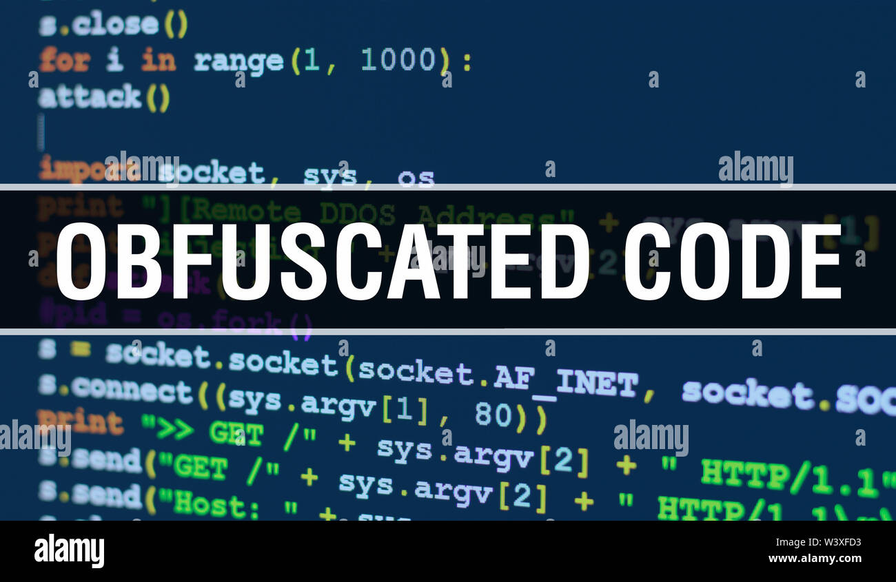 Obfuscated code text hi-res stock photography and images - Alamy