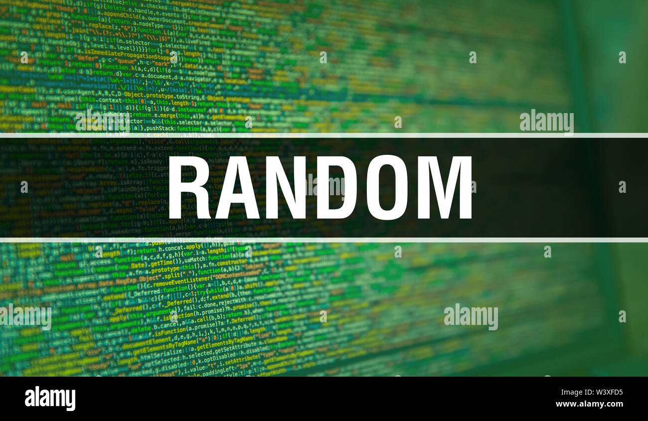 Random with Binary code digital technology background. Abstract ...