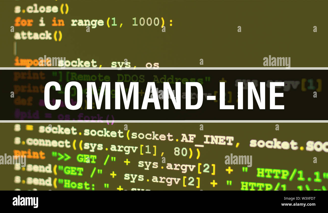 COMMAND-LINE with Digital java code text. COMMAND-LINE and Computer ...