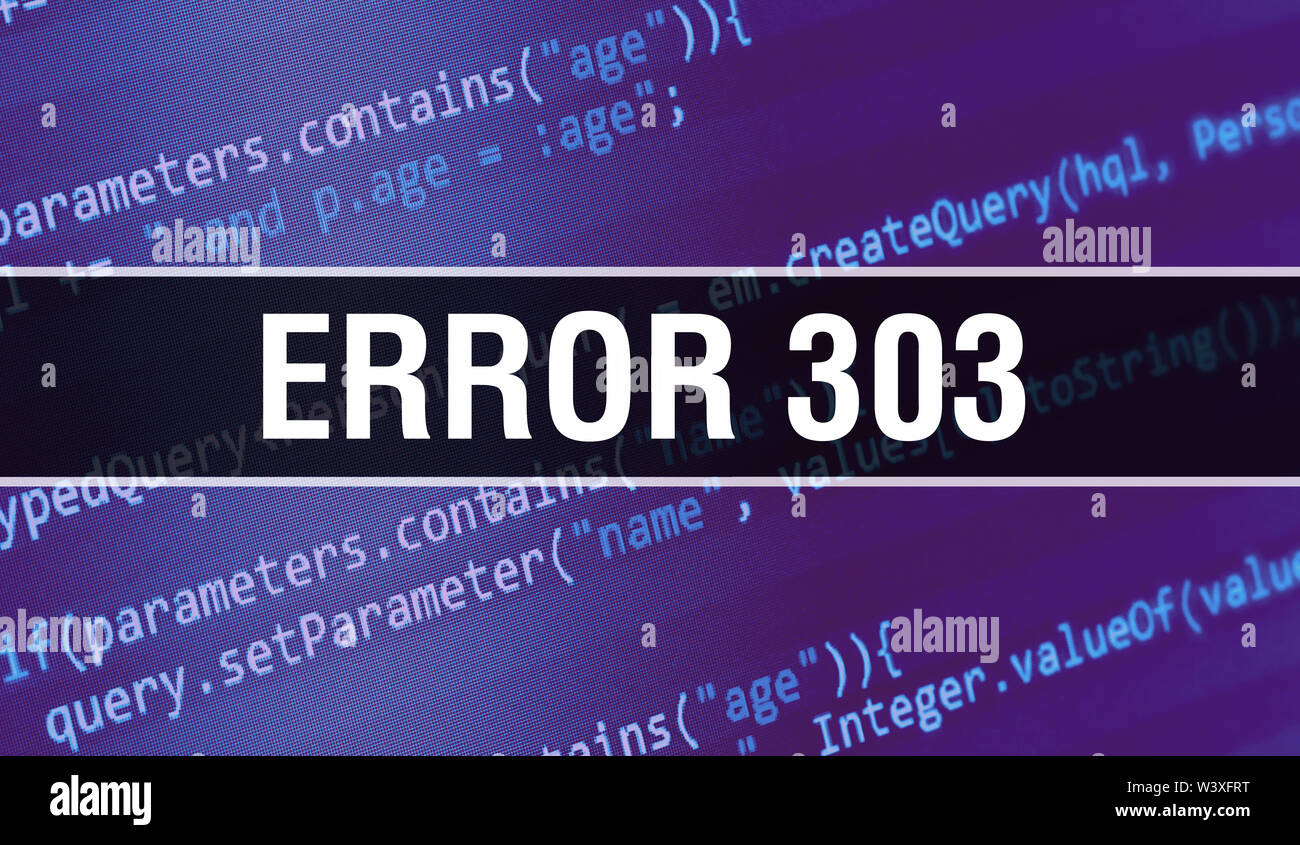 Error 303 text hi-res stock photography and images - Alamy