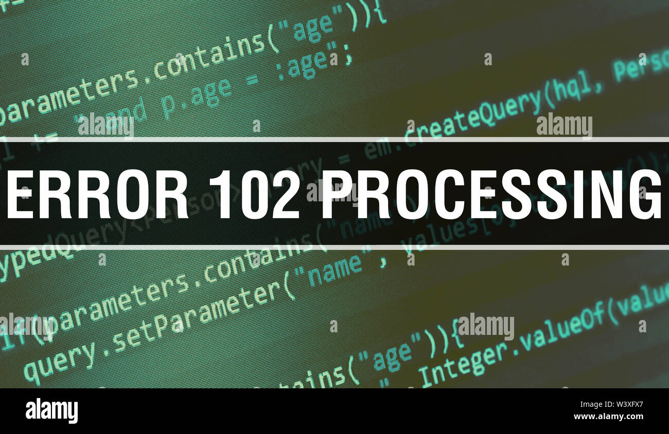 Error 102 Processing concept with Random Parts of Program Code. Error ...