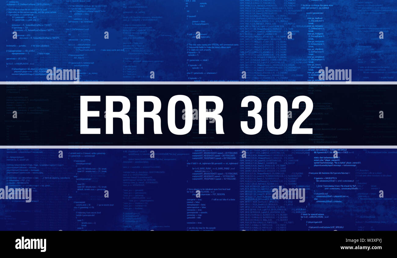 Error 302 image hi-res stock photography and images - Alamy