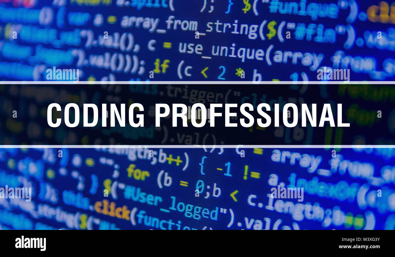coding professional concept illustration using code for developing ...
