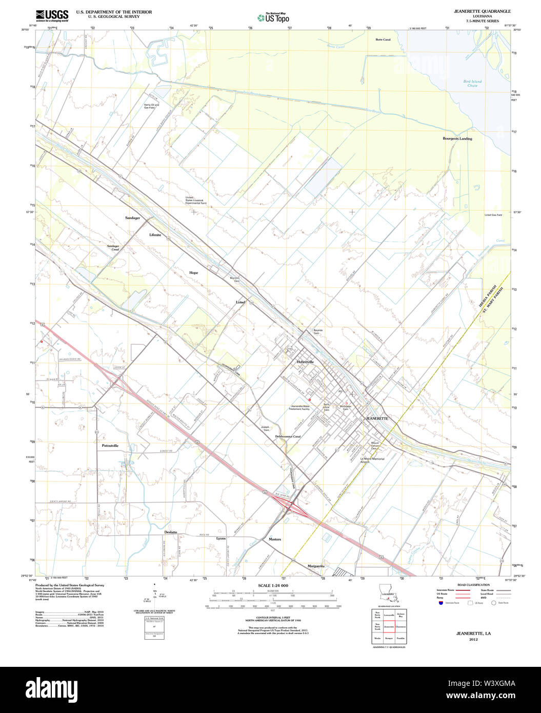 Jeanerette louisiana map hires stock photography and images Alamy