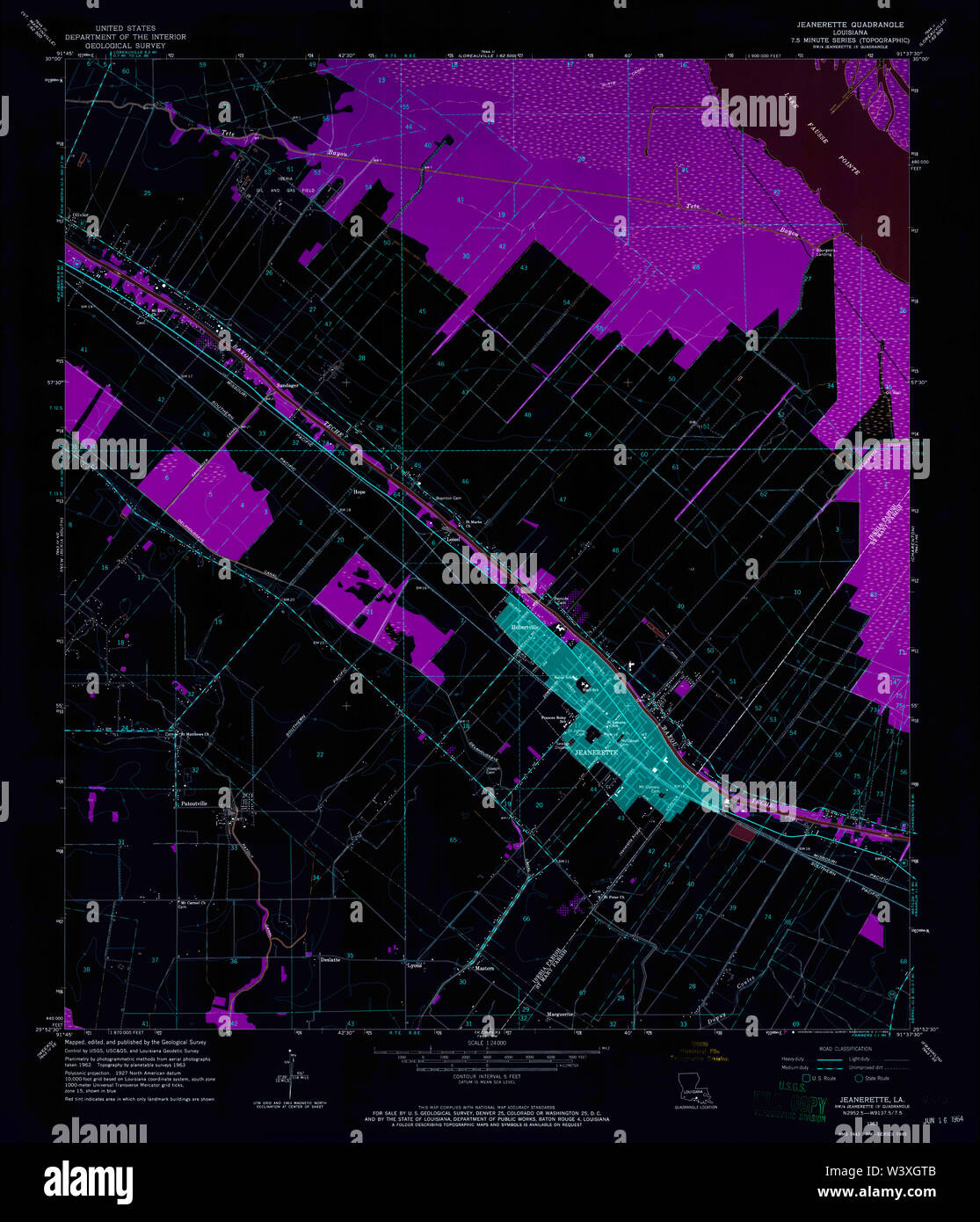 Map of jeanerette hires stock photography and images Alamy