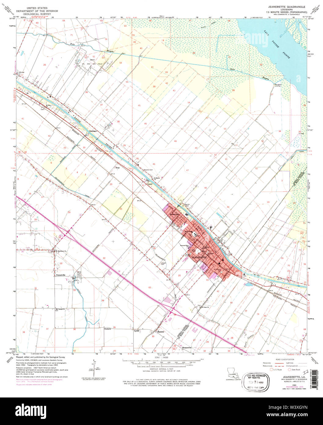 Jeanerette louisiana map hires stock photography and images Alamy