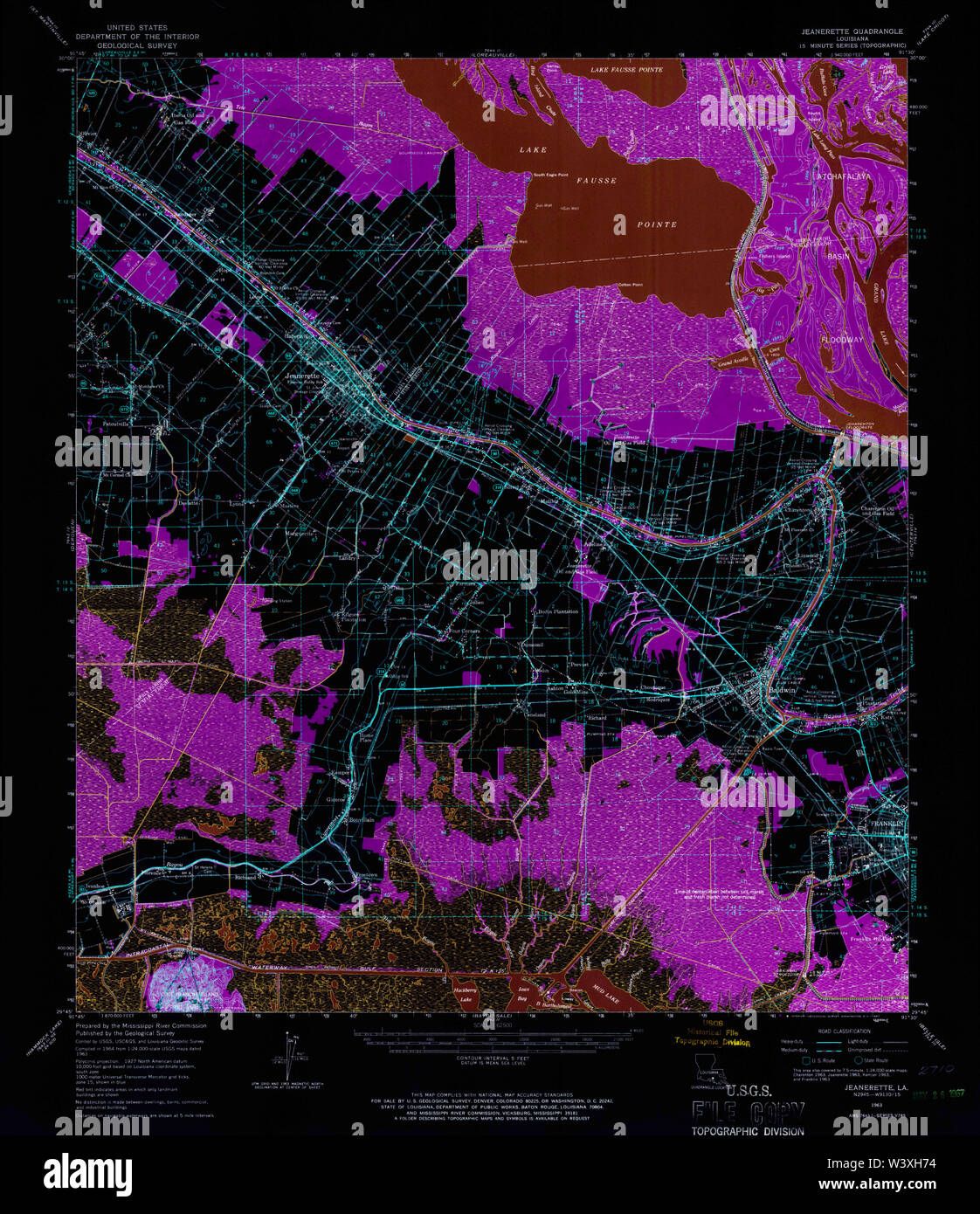 Jeanerette louisiana map hires stock photography and images Alamy