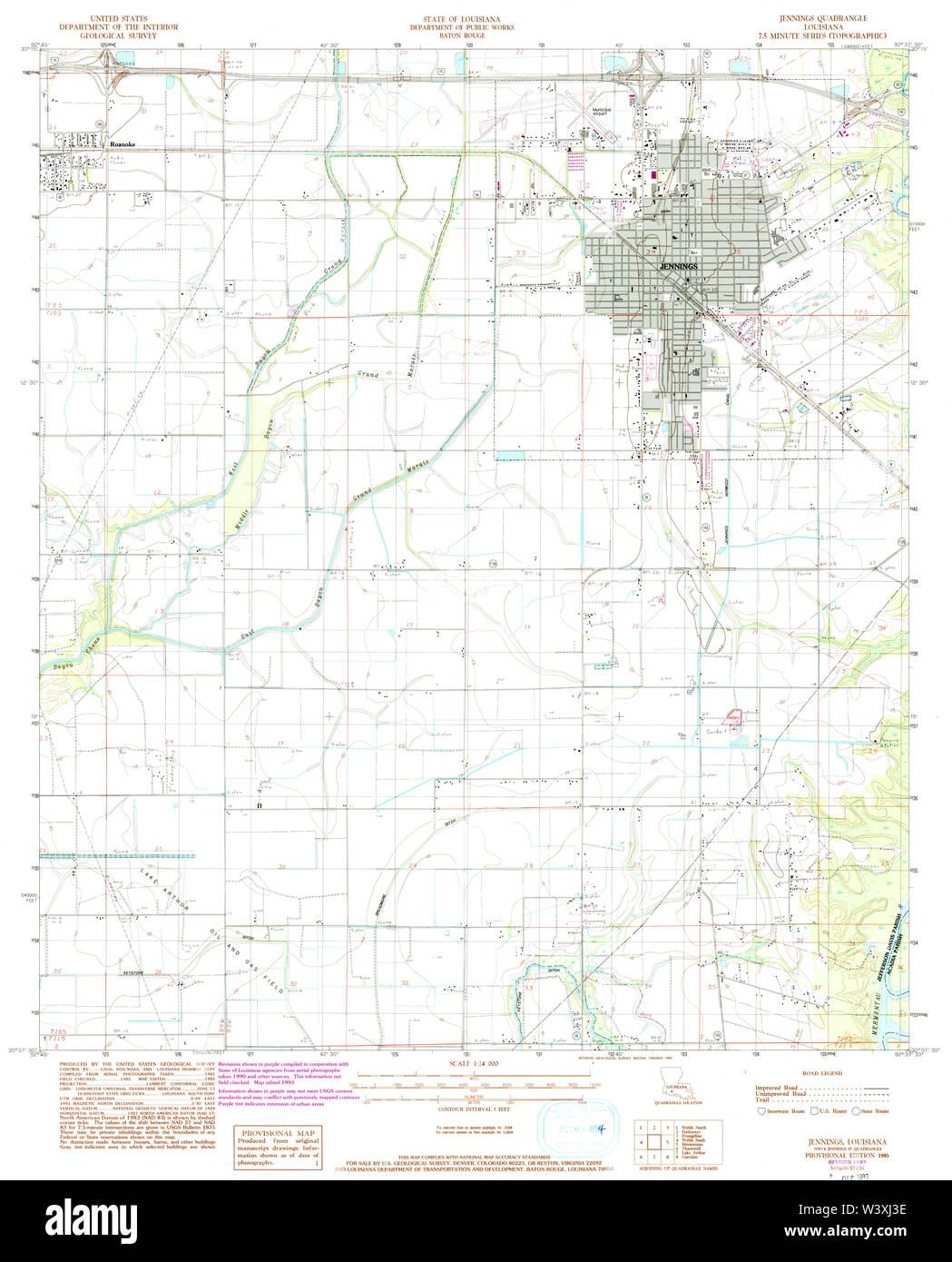 Jennings louisiana map Cut Out Stock Images & Pictures Alamy