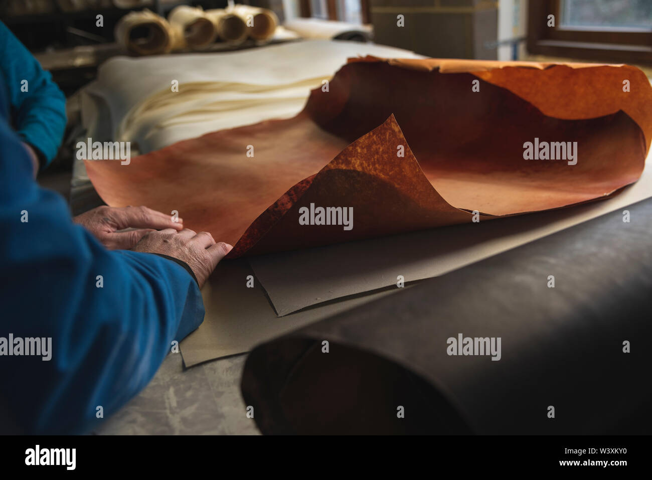 Parchment makers UK Stock Photo Alamy