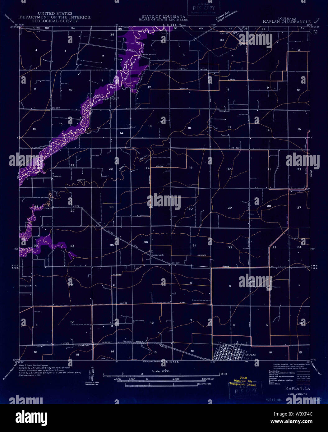 Kaplan louisiana map hires stock photography and images Alamy