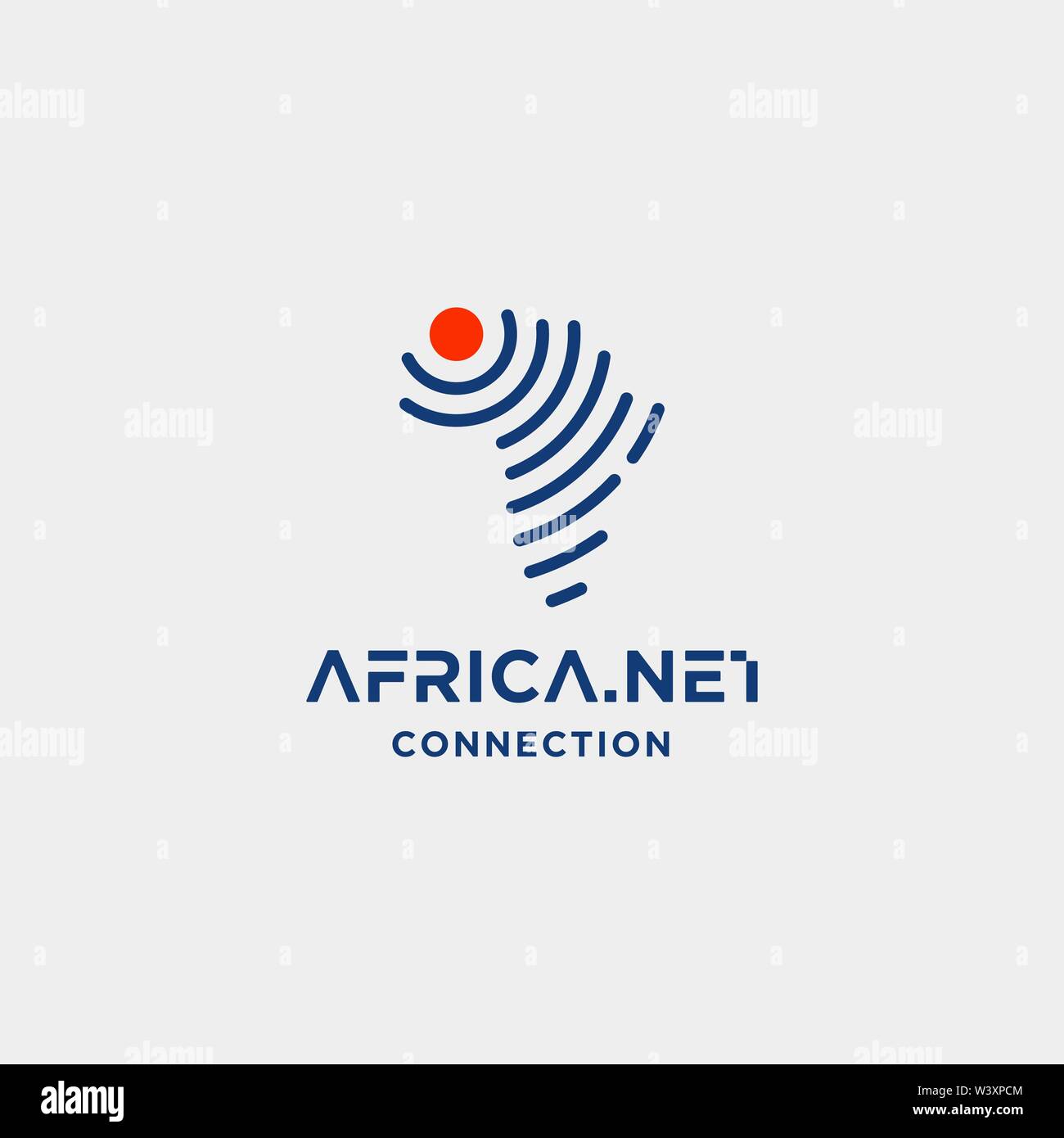 africa signal logo design vector internet wifi symbol icon illustration Stock Vector