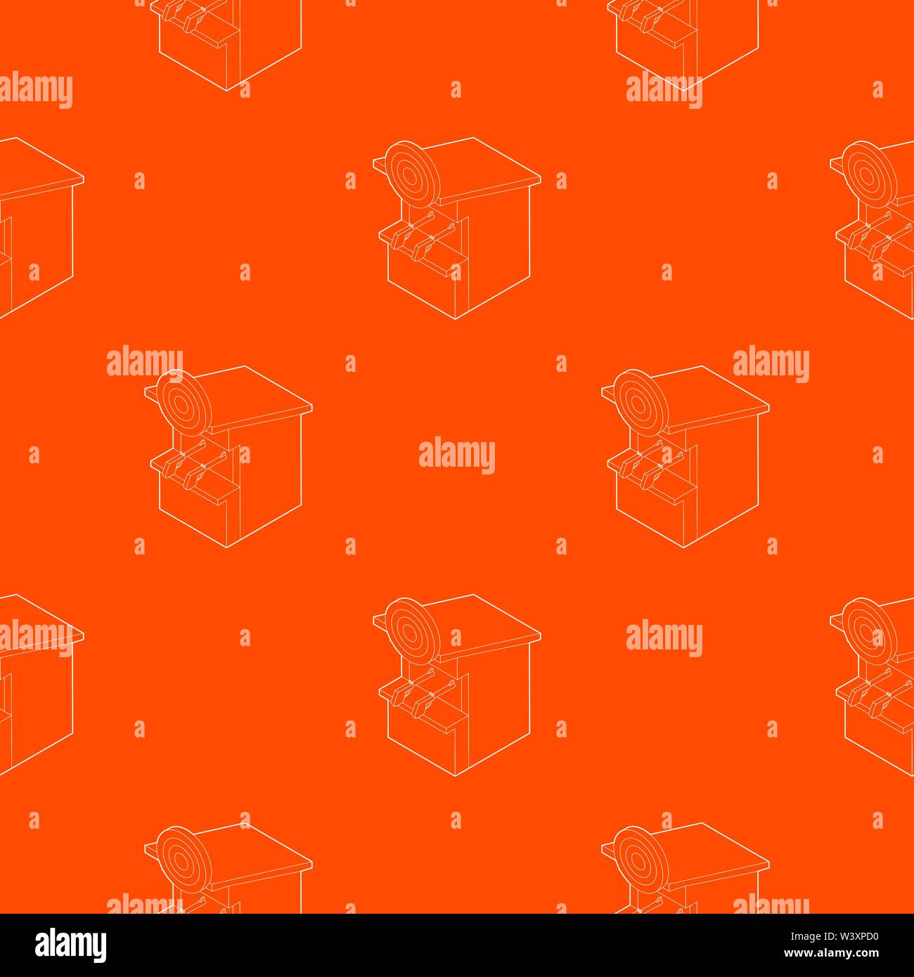 Shooting gallery pattern vector orange Stock Vector