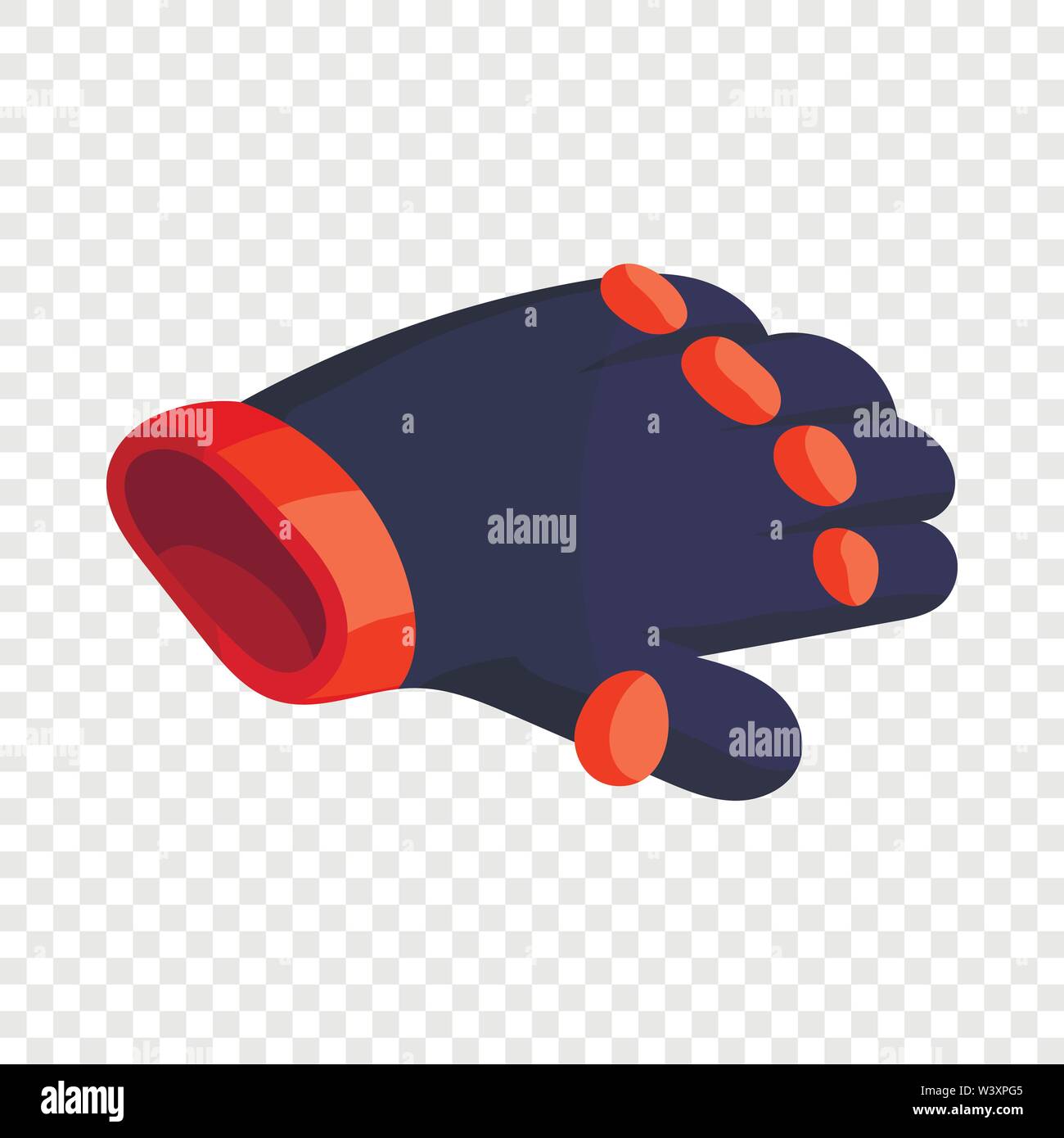 Glove for biker icon, isometric style Stock Vector