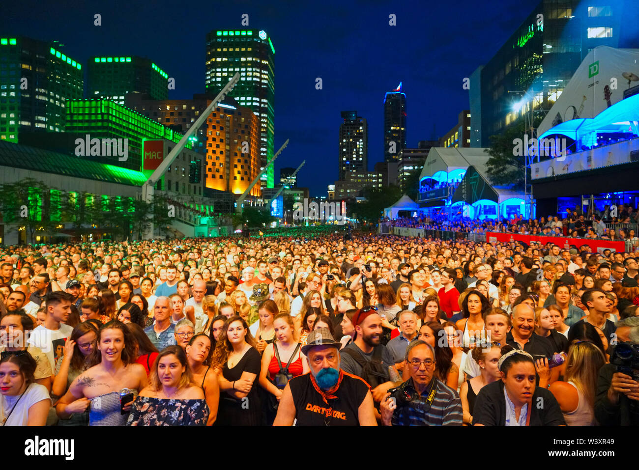 Montreal,Quebec,Canada,June 27,2019.Crowd of people at a FIJM concert in Montreal,Quebec,Canada.Credit:Mario Beauregard/Alamy Live News Stock Photo