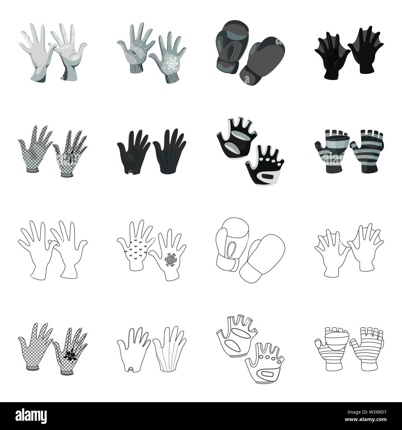 Isolated object of silhouette and safety icon. Collection of silhouette and comfort stock vector illustration. Stock Vector