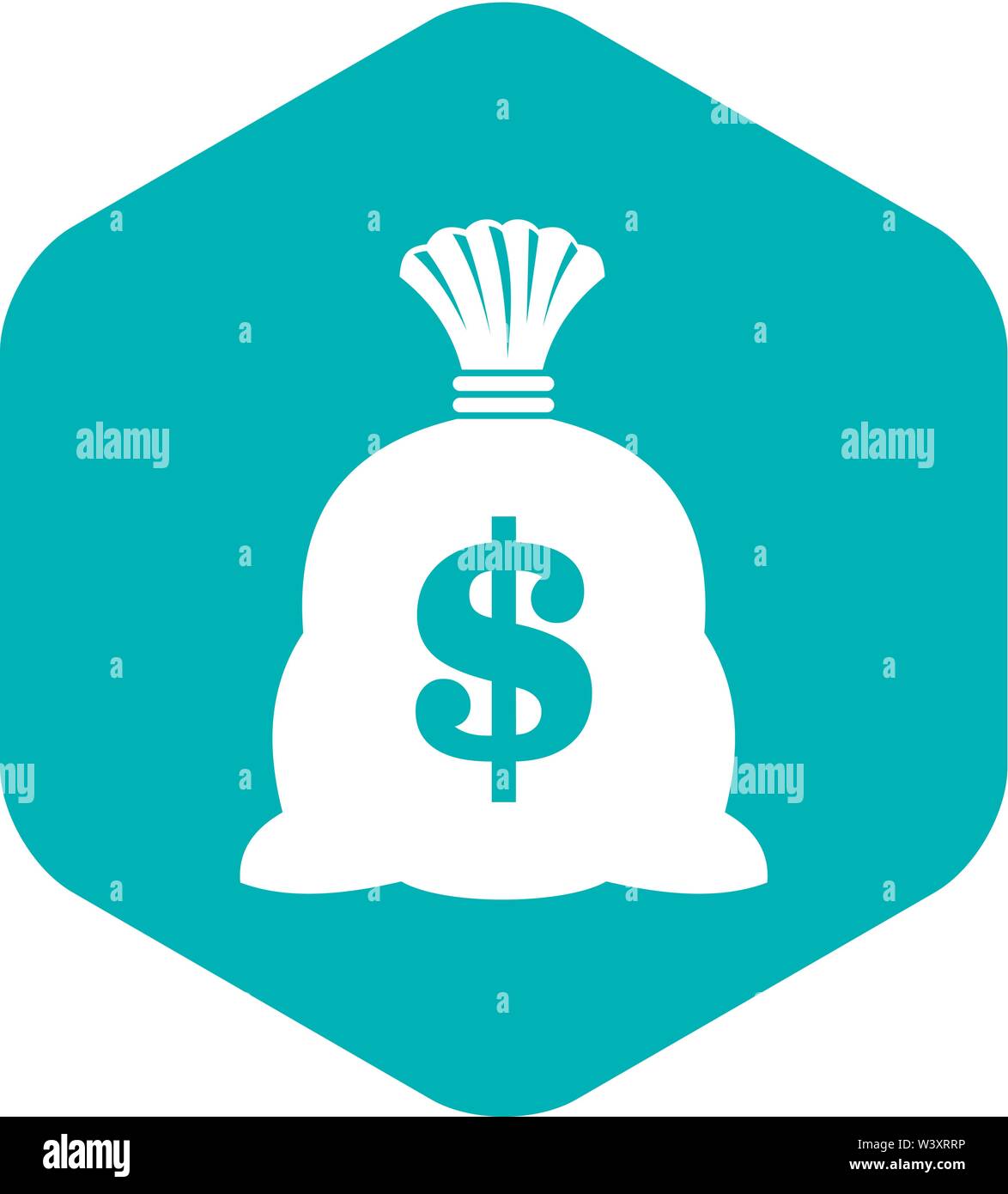 Money bag with US dollar sign icon, simple style Stock Vector Image ...