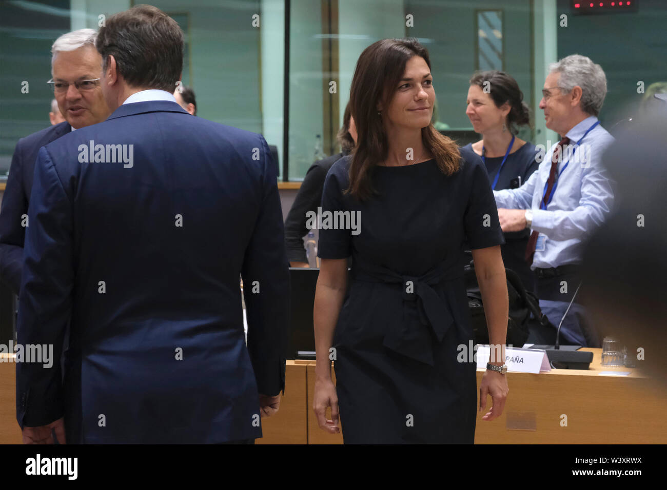 Brussels, Belgium. 18th July 2019. Hungarian Minister of Justice Judit Varga attends in an EU General Affairs Council. Credit: ALEXANDROS MICHAILIDIS/Alamy Live News Credit: ALEXANDROS MICHAILIDIS/Alamy Live News Stock Photo