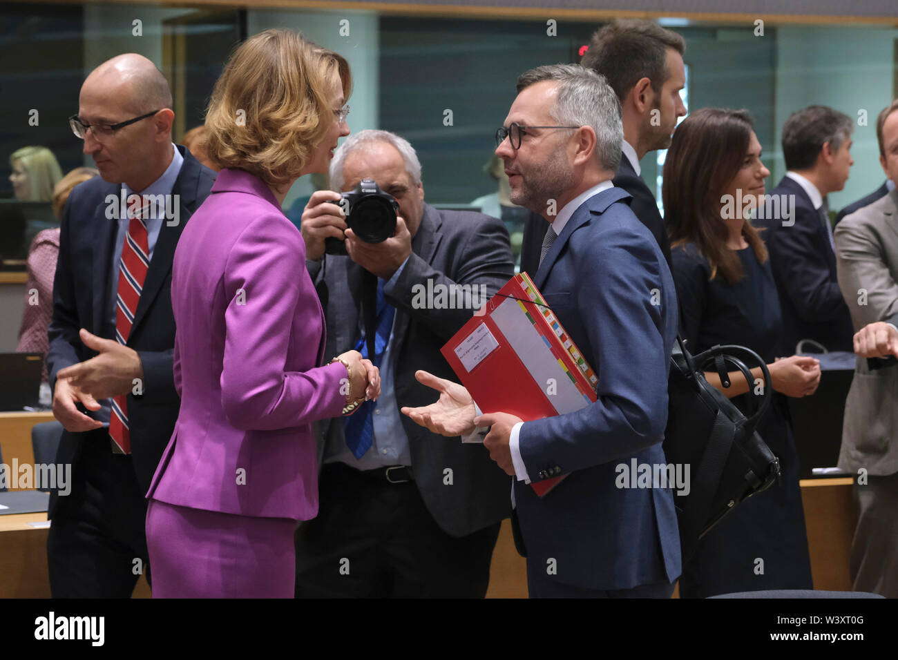 Brussels, Belgium. 18th July 2019. Finnish Minister for European Affairs Tytti Tuppurainen attends in an EU General Affairs Council. Credit: ALEXANDROS MICHAILIDIS/Alamy Live News Stock Photo