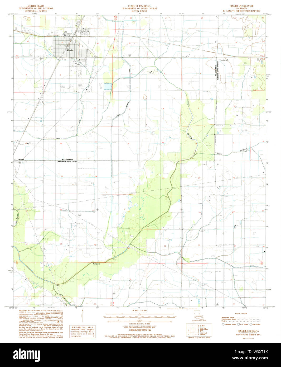 Kinder louisiana map hires stock photography and images Alamy