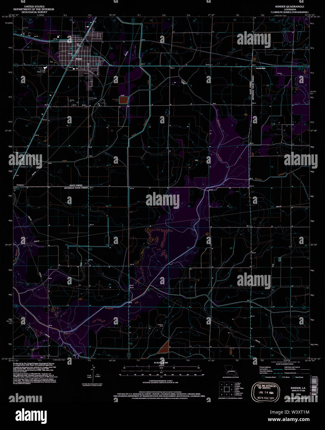 Kinder louisiana map hires stock photography and images Alamy